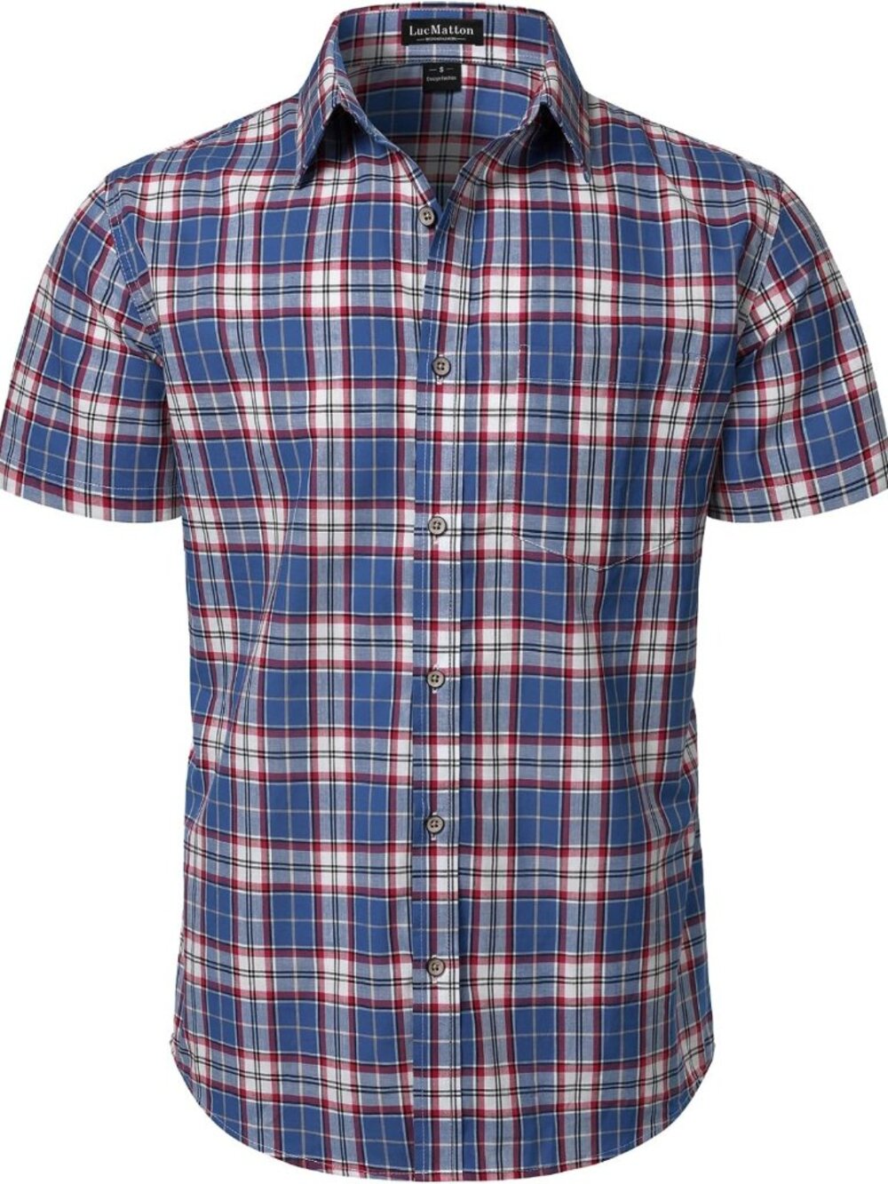 Stylish Men's Plaid Short Sleeve Button Down Shirt - Casual Summer Top